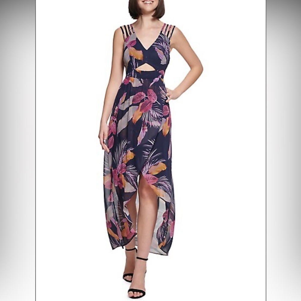 Guess - Cutout-Front Chiffon Floral Dress - Size 4​